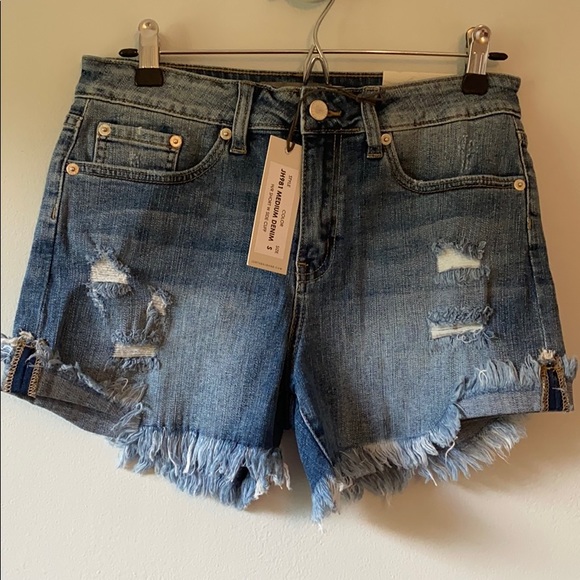 Just USA Pants - Distressed Jean Shorts